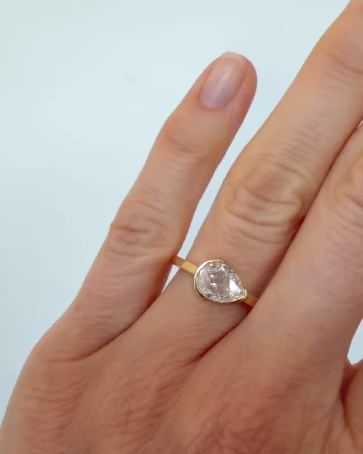 Moonflower Ring on model.