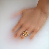 product_details::Moval Diamond Precise Ring on model.