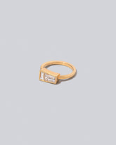 View from the side of the Ode Ring on light color background.