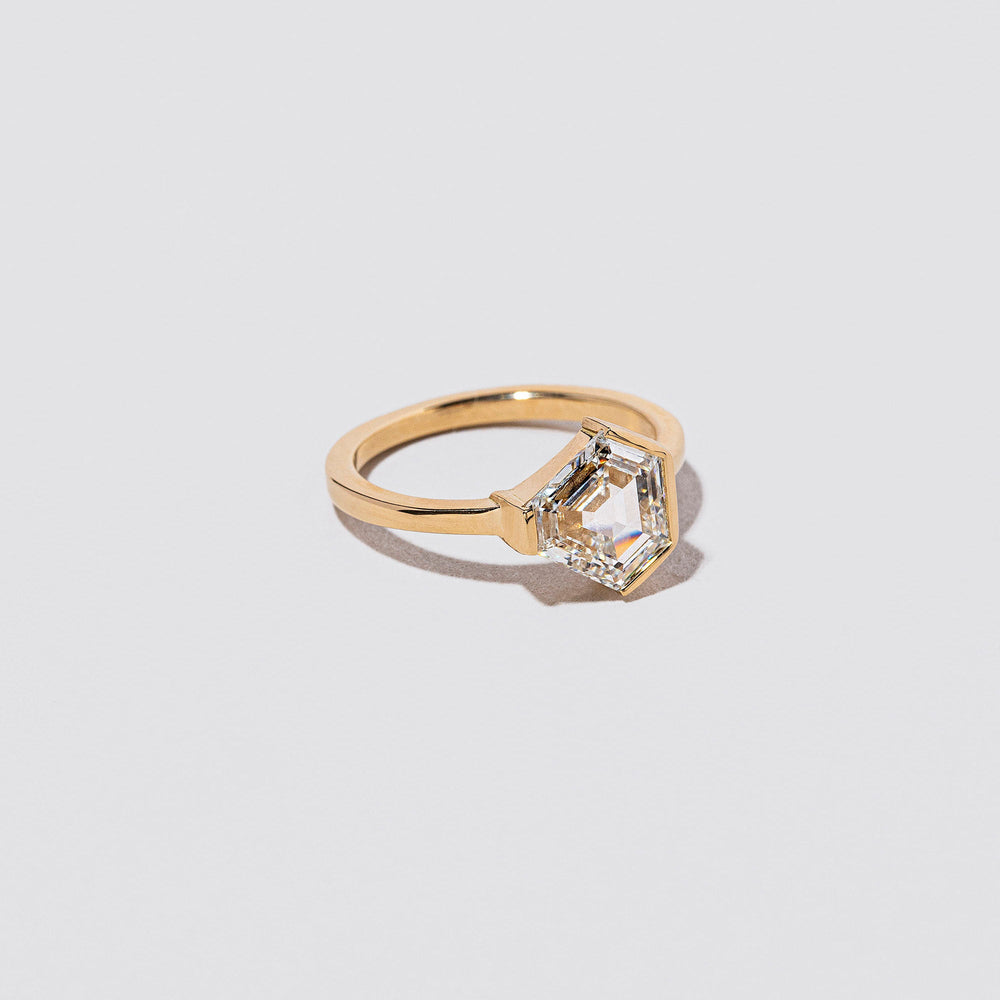 product_details::Closeup details of the Sky High Ring on light color background.