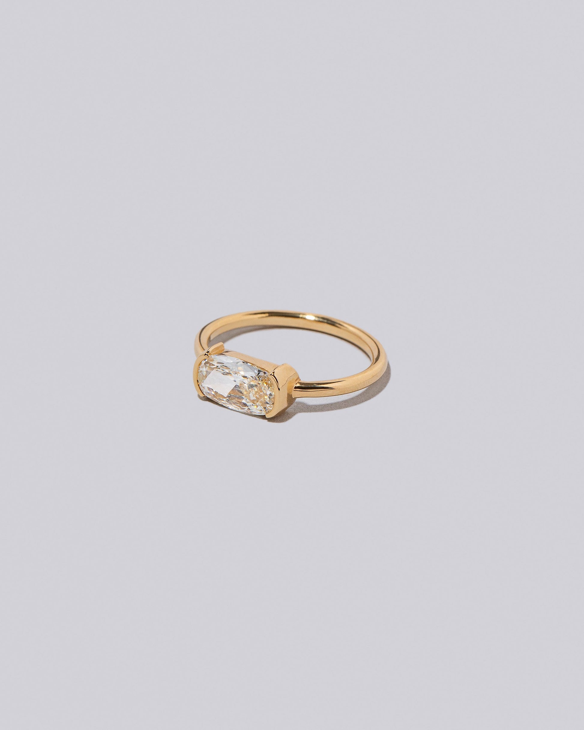 View from the side of the Duet Ring on light color background.