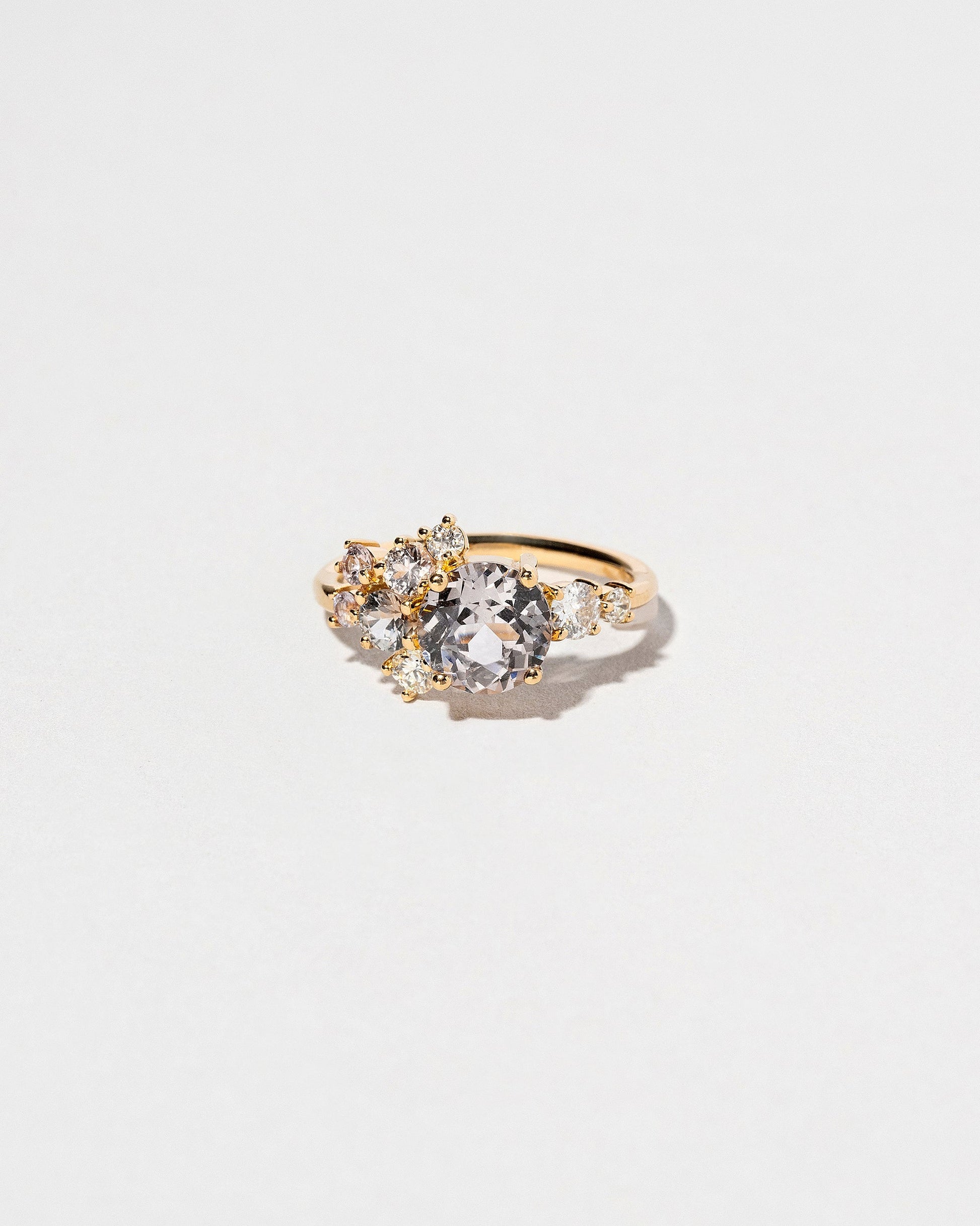  Vega Ring - Pink Sapphire on light color background.