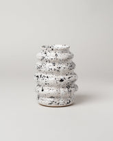 Recreation Center Black Wavy Vase on light background
