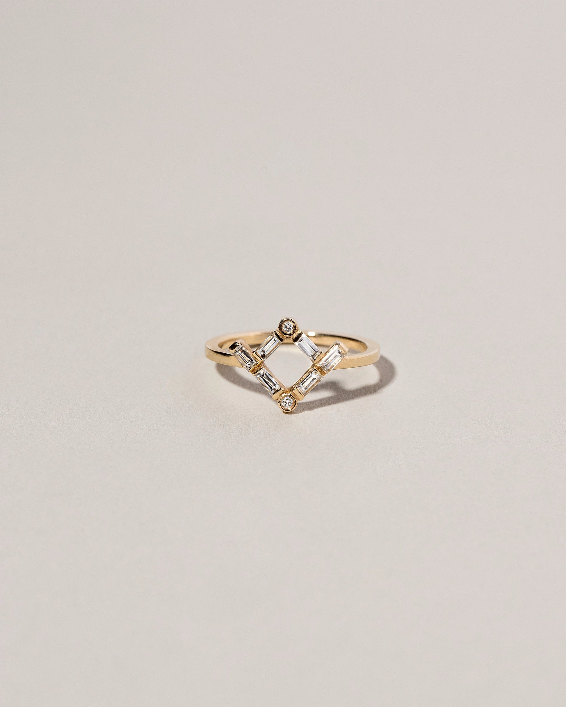  Deco Baguette Ring on light color background.