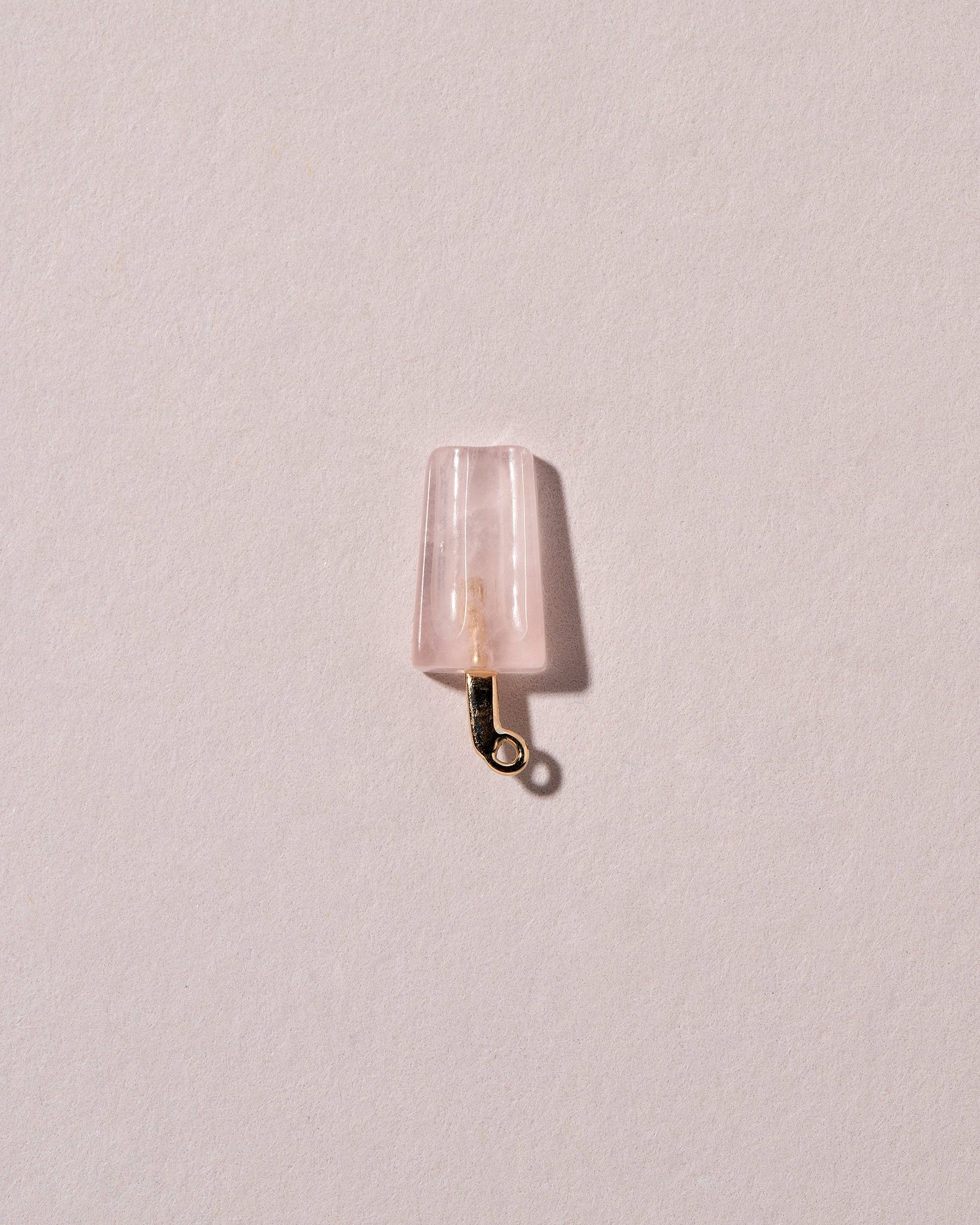 Popsicle Charm - Strawberry on light color background.