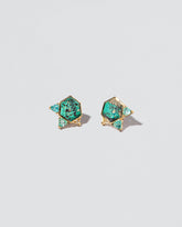  Azure Earrings on light color background.