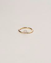  Stacked Ring - Baguette on light color background.