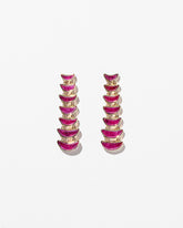 Flame Earrings on light color background.