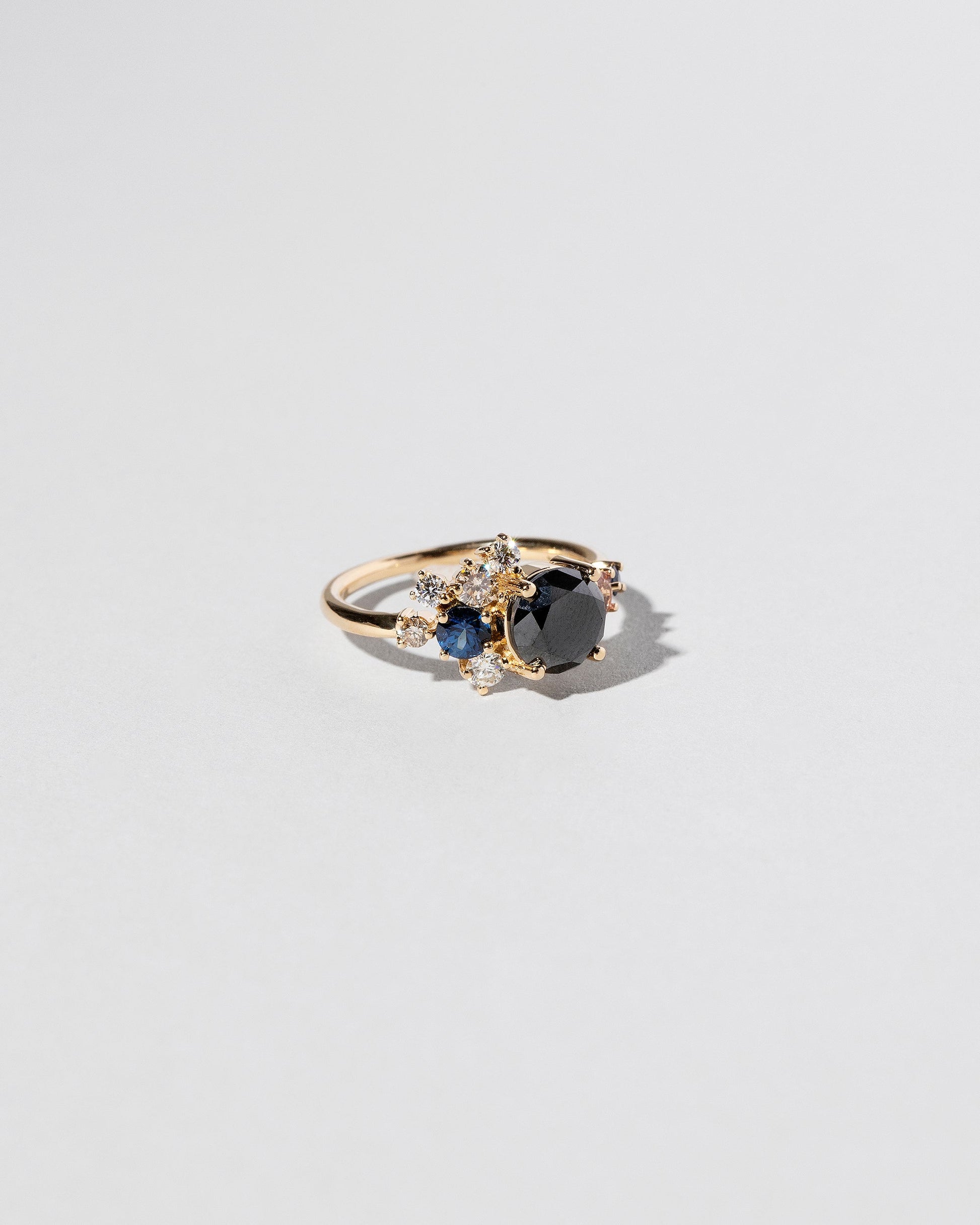  Vega Ring - Black Diamond on light color background.