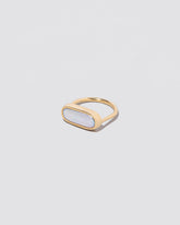 View from the side of the Antaeus Ring on light color background.