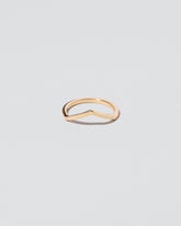 Gold Solid Square Wire Low Peak Band on light colored background.