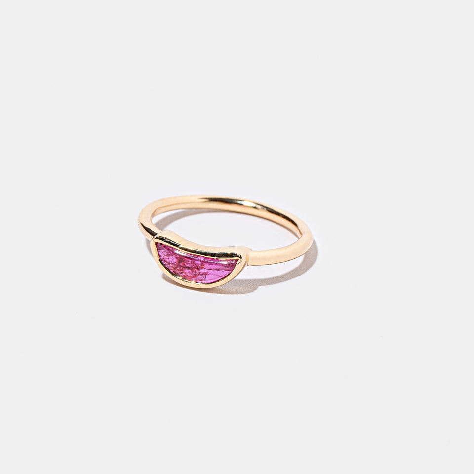 product_details::Closeup details of the Passion Ring on light color background.