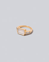 Product photo of the Haiku Ring on light light color background.