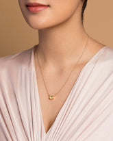 Oregon Opal Necklace on model.