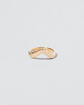 Gold Wide High Peak Band on light color background.