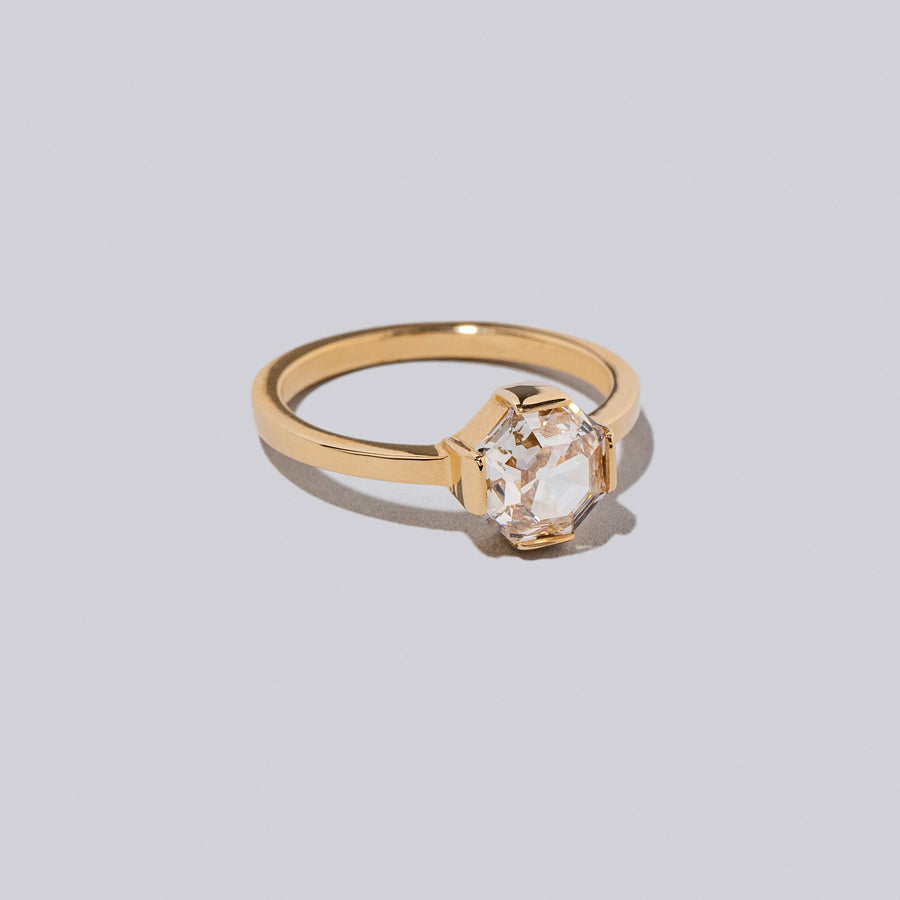 product_details::Closeup details of the Verse Ring on light color background.