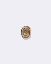 Right Black Diamond Cycle of Rebirth Earring Single on light color background.