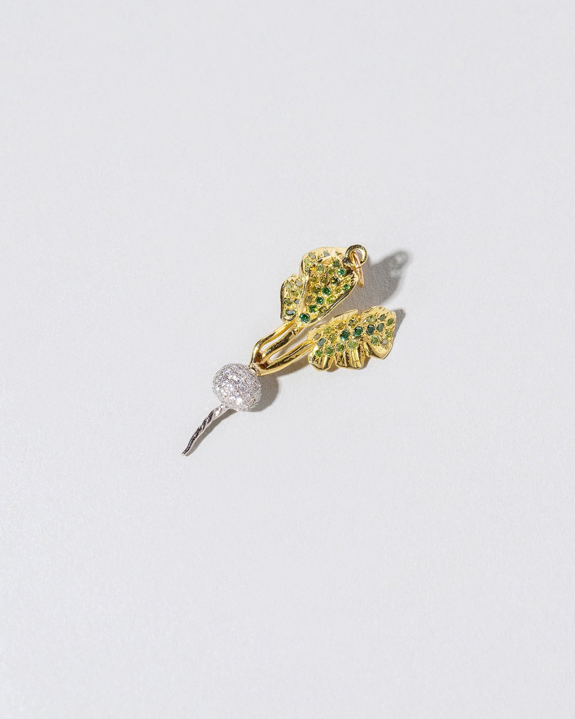  White Radish Charm on light color background.