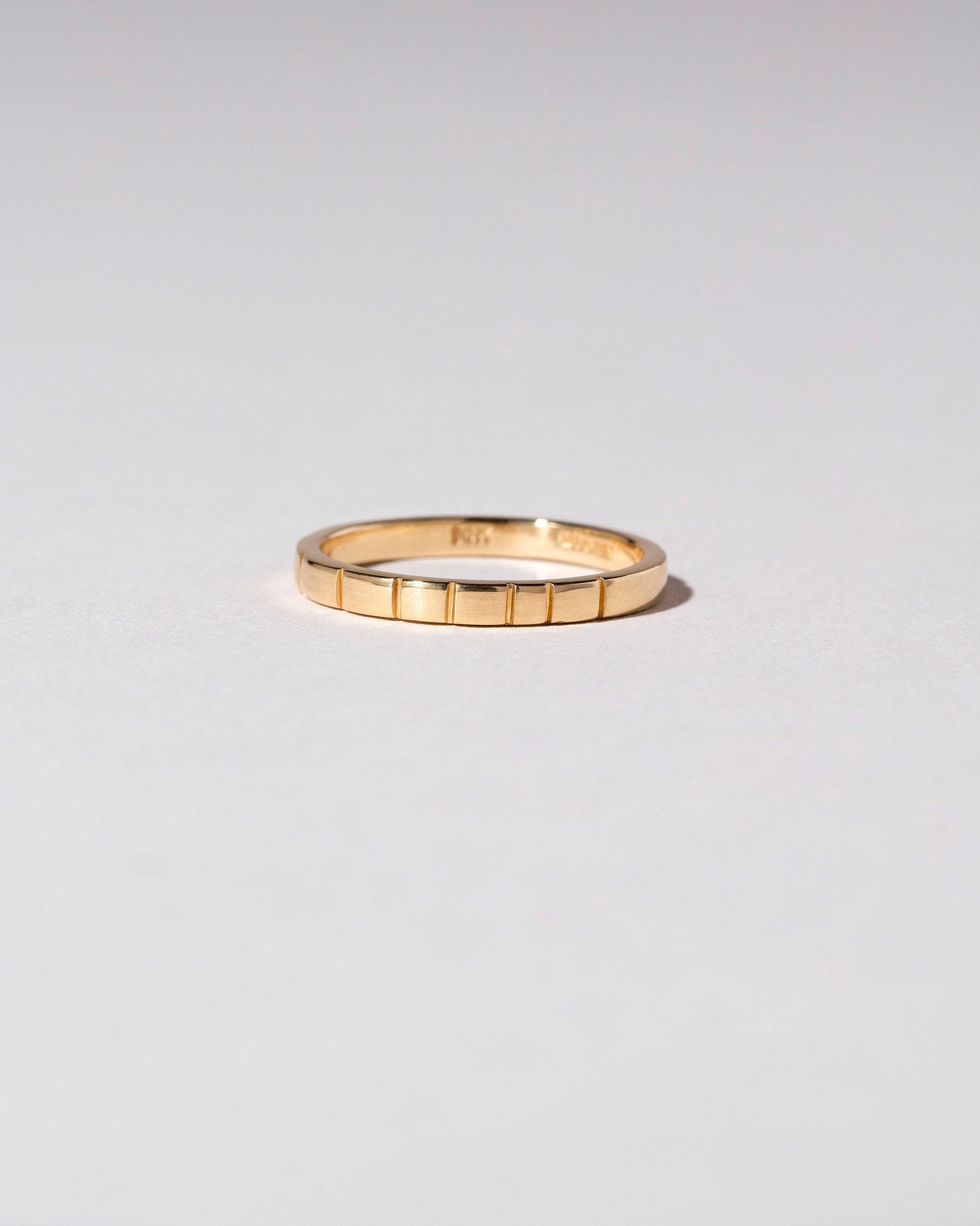 Gold 2mm Etched Lines Bands on light color background.