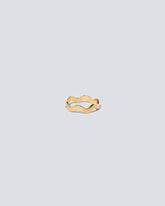 Gold 3mm Ripple Band on light color background.
