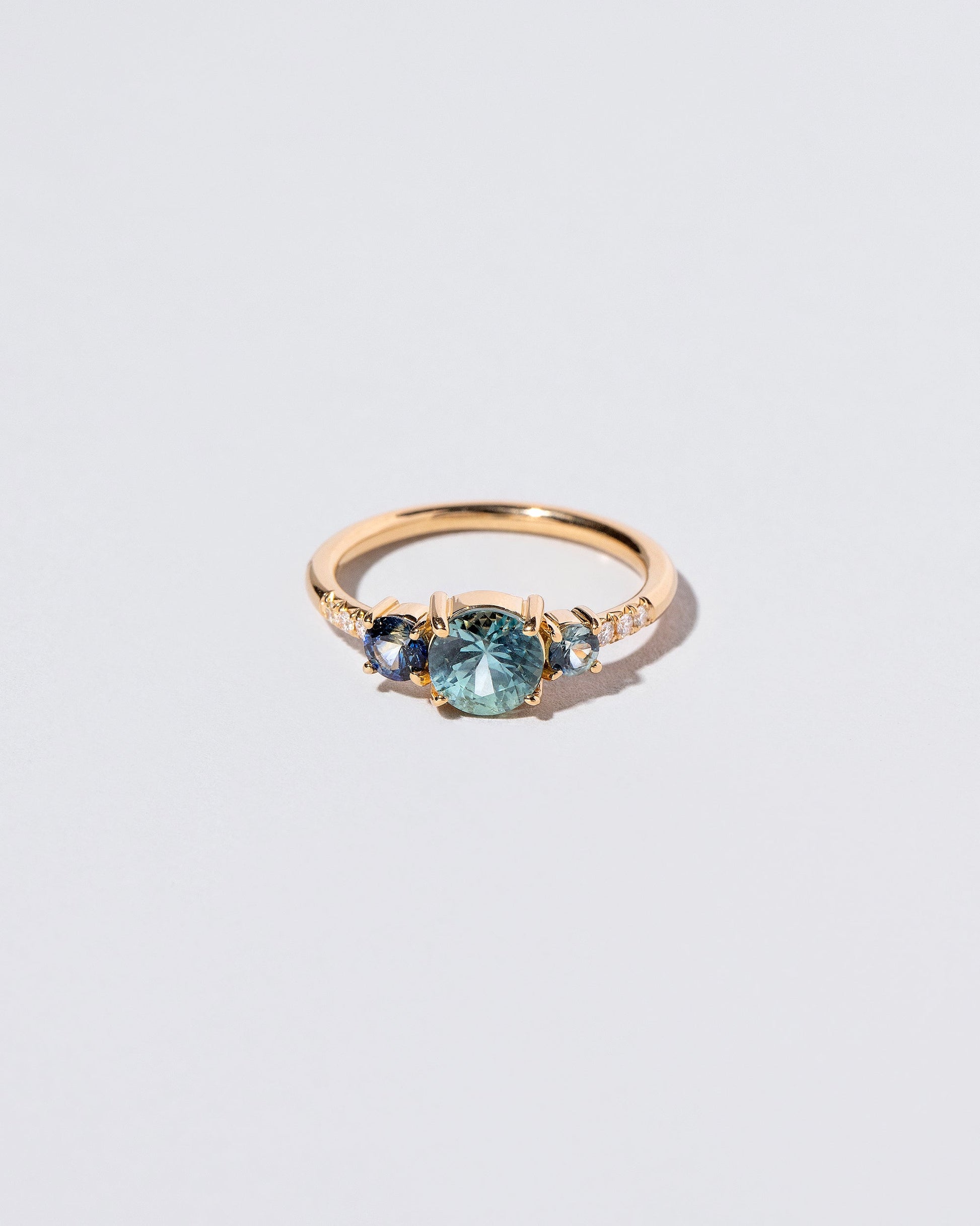  Orion Ring - Blue Sapphire on light color background.