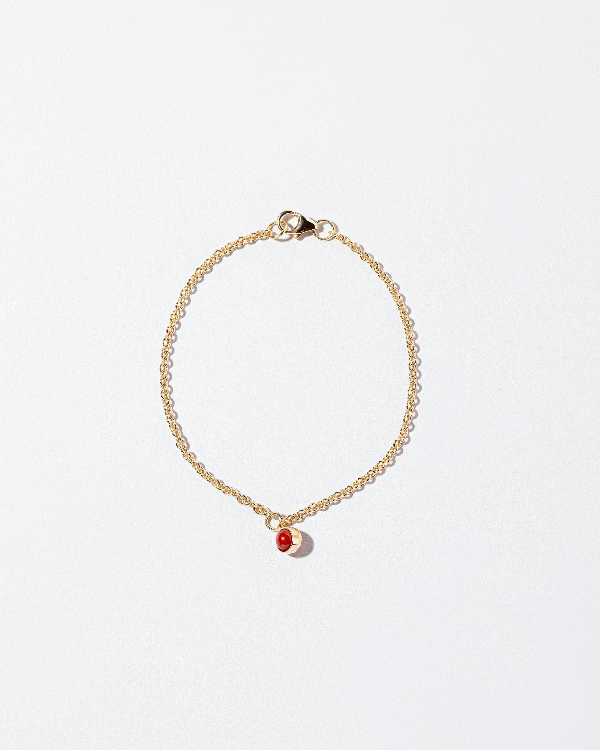  Birthstone Charm Bracelet on light color background.