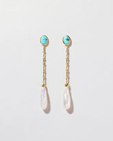  Pearl & Turquoise Shoulder Dusters on light color background.