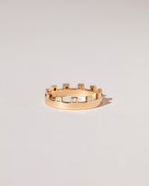 Gold White Diamond Connection Band on light color background.