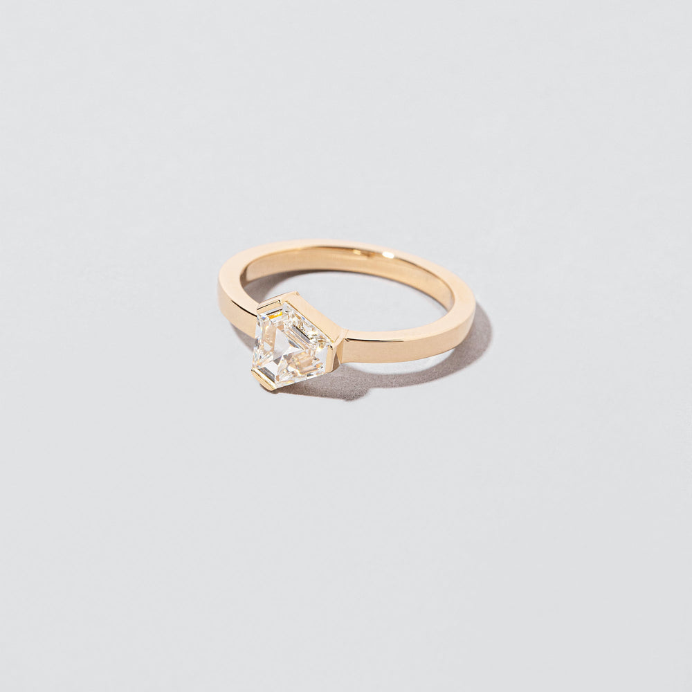 product_details::Closeup details of the Hyperion Ring on light color background.