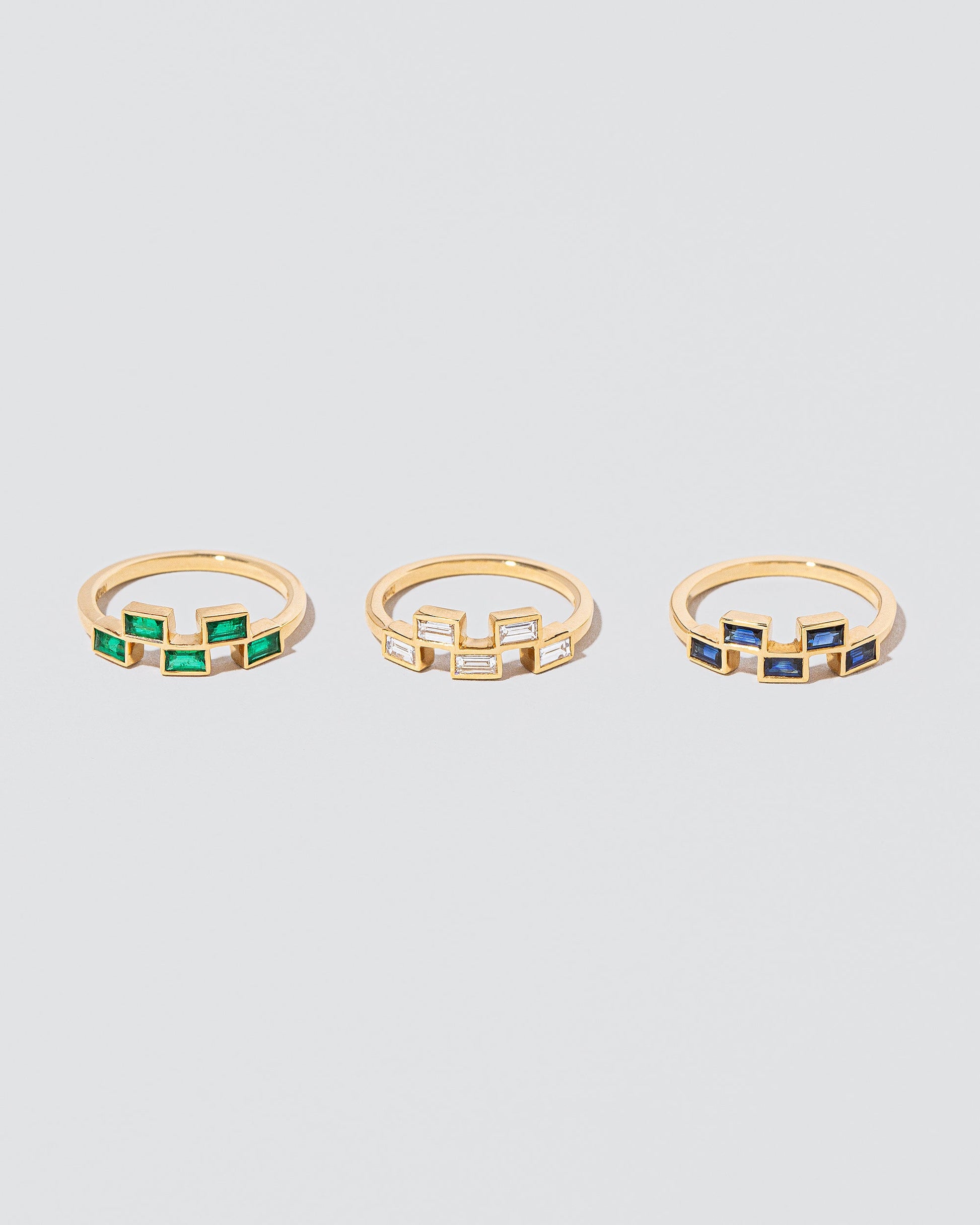 Brick Rings on light color background.