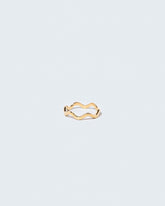 Gold 2mm Ripple Band on light color background.