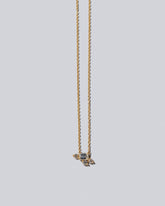  Cosmic Dawn Necklace - White Diamonds on light color background.