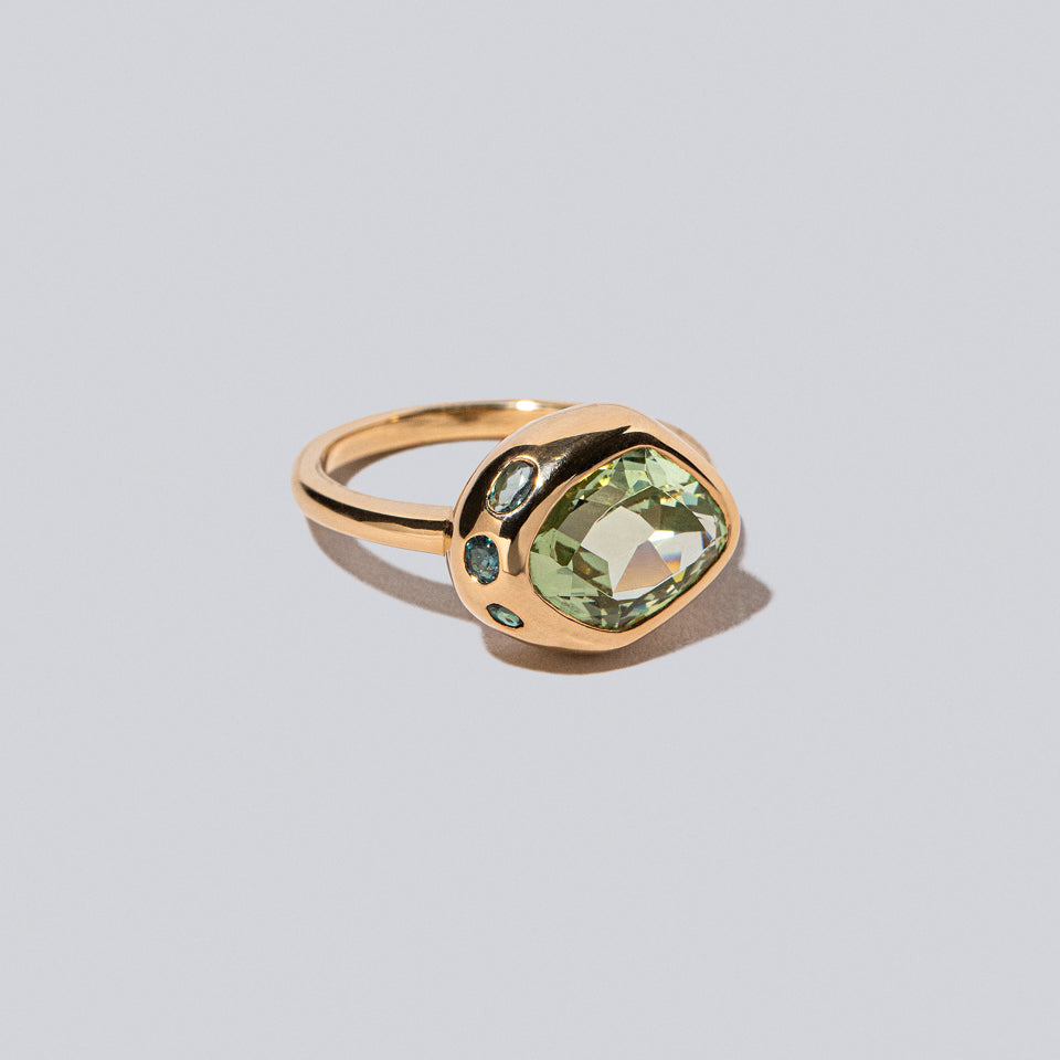 product_details::Closeup details of the Yarrow Ring on light color background.