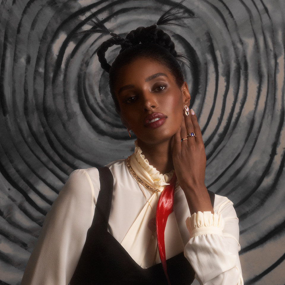 product_details::Styled photo featuring Mystical Change Earring