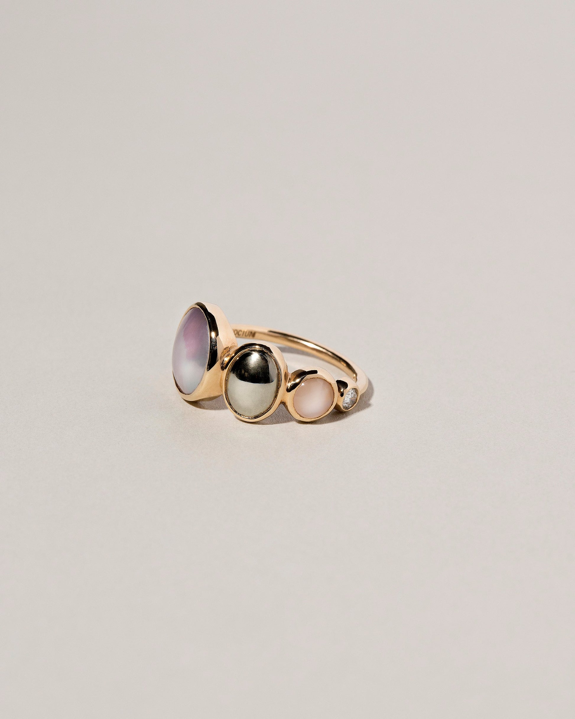  Bubble Line Ring on light color background.