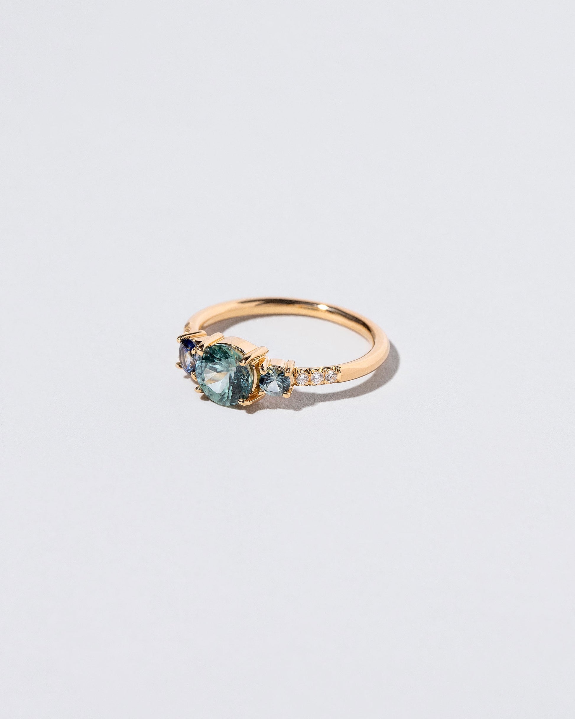  Orion Ring - Blue Sapphire on light color background.