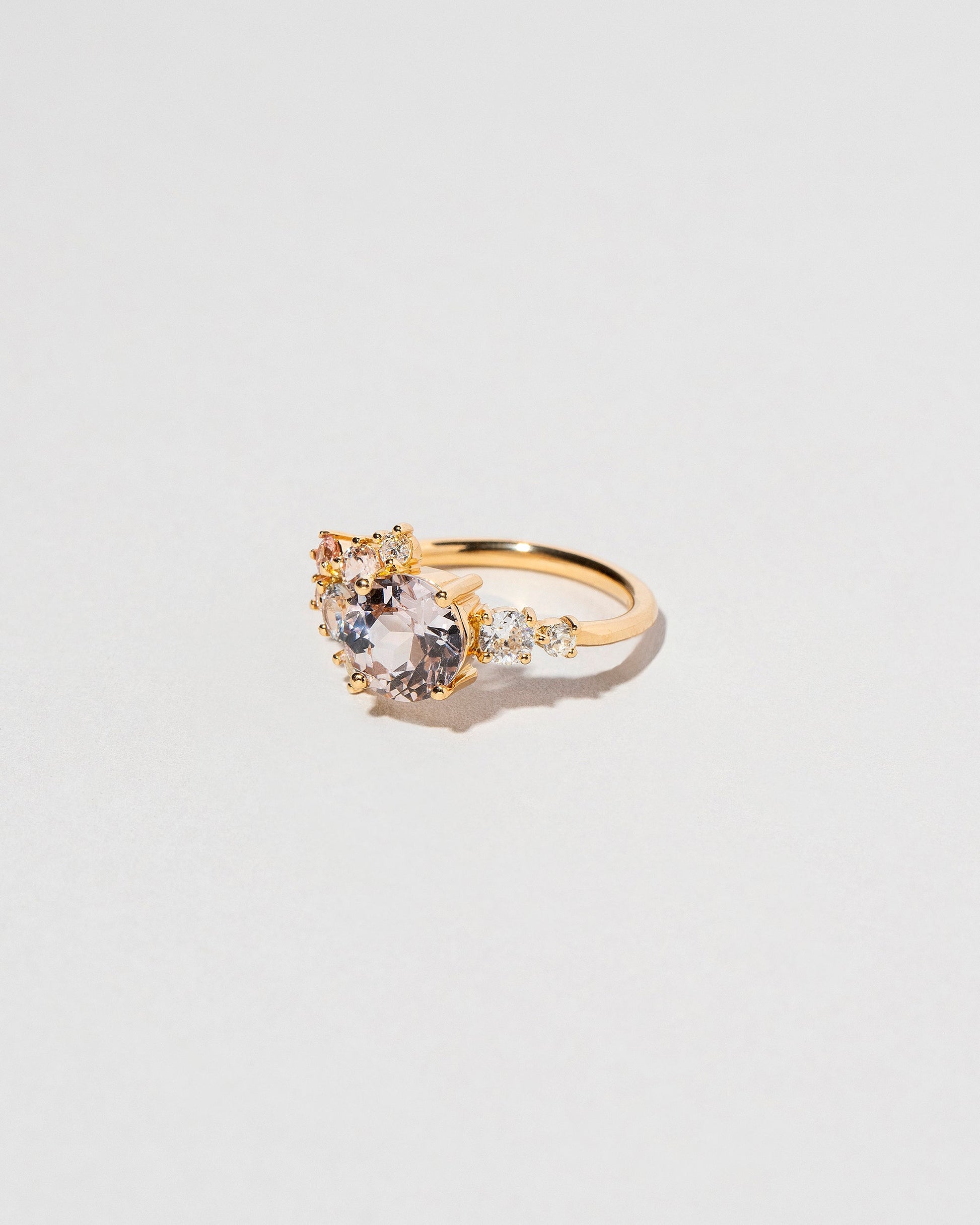  Vega Ring - Pink Sapphire on light color background.