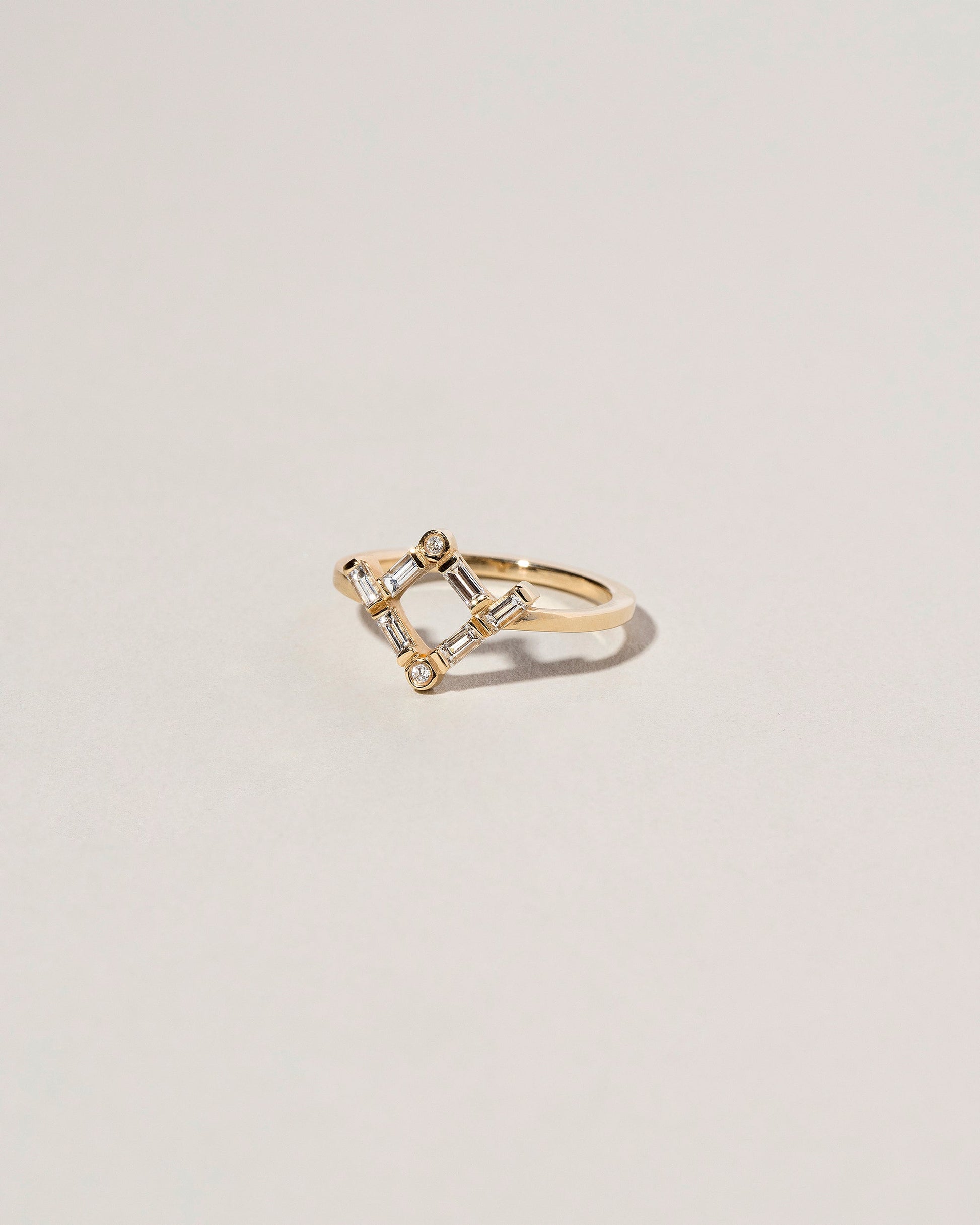  Deco Baguette Ring on light color background.