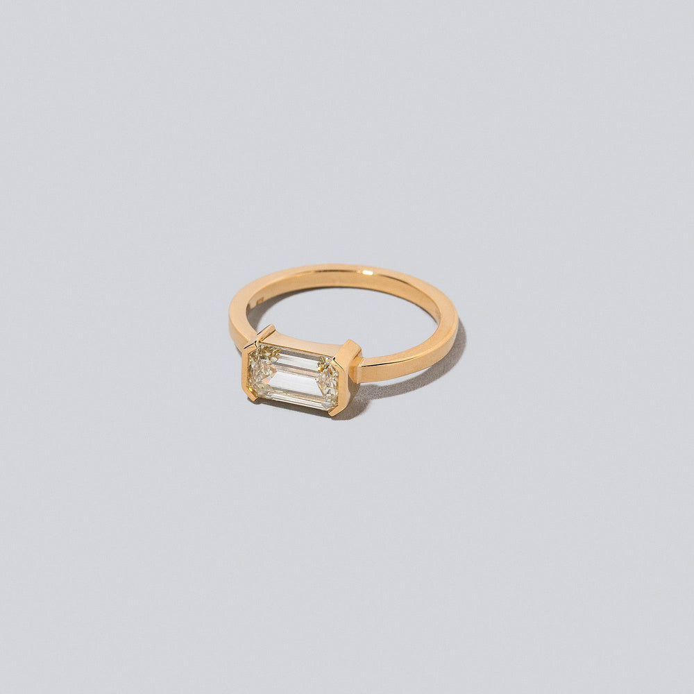 product_details::Closeup details of the Analogue Ring on light color background.