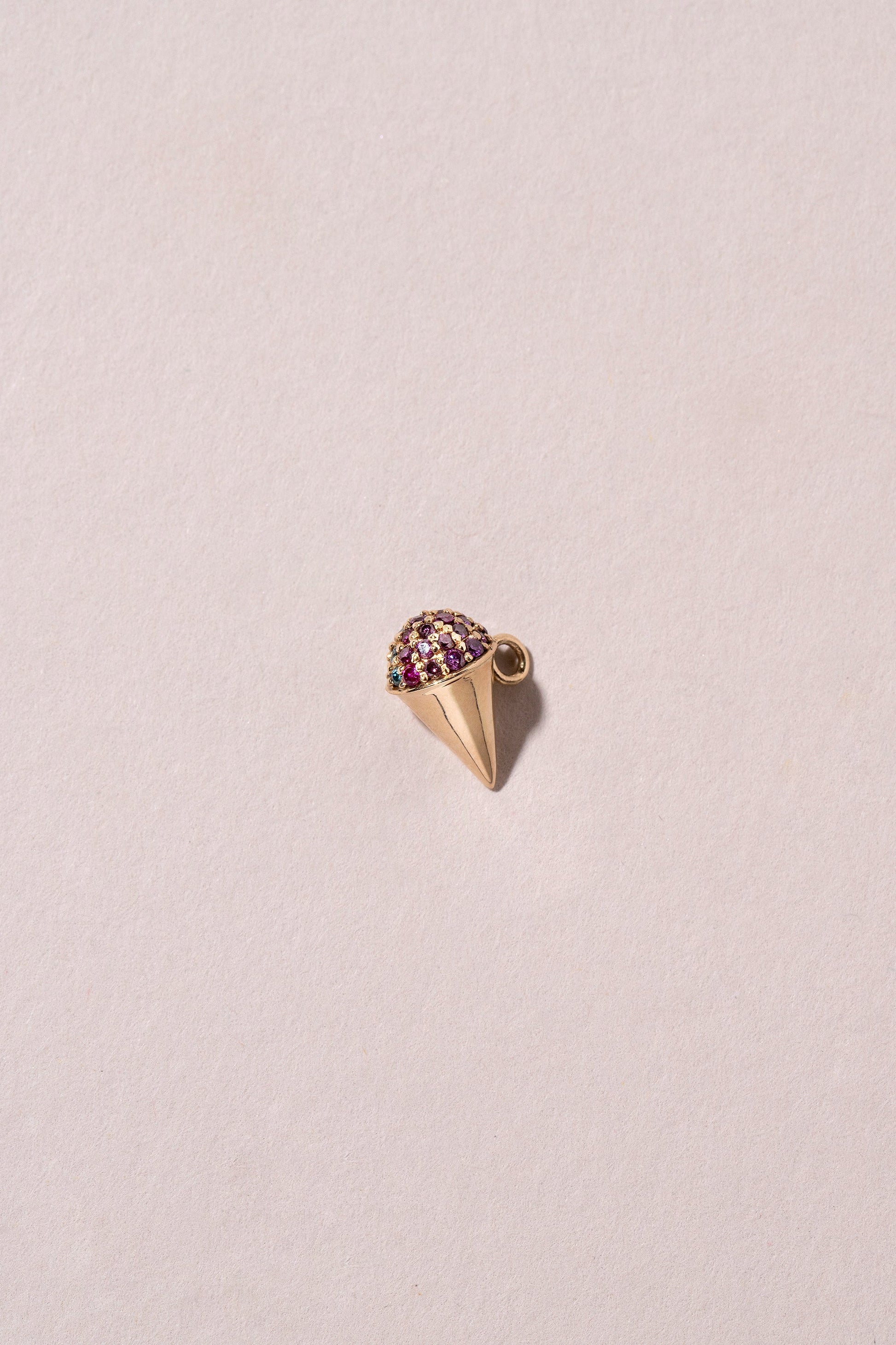  Sno Cone Charm - Blue Raspberry & Blackberry on light color background.
