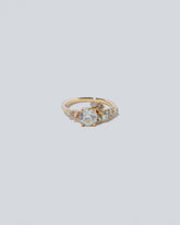 Peach Luna Ring on light colored background.