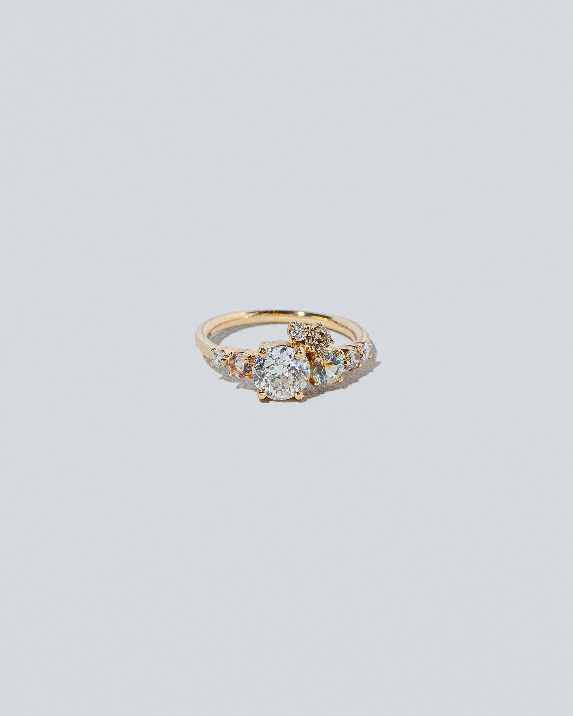 Peach Luna Ring on light colored background.