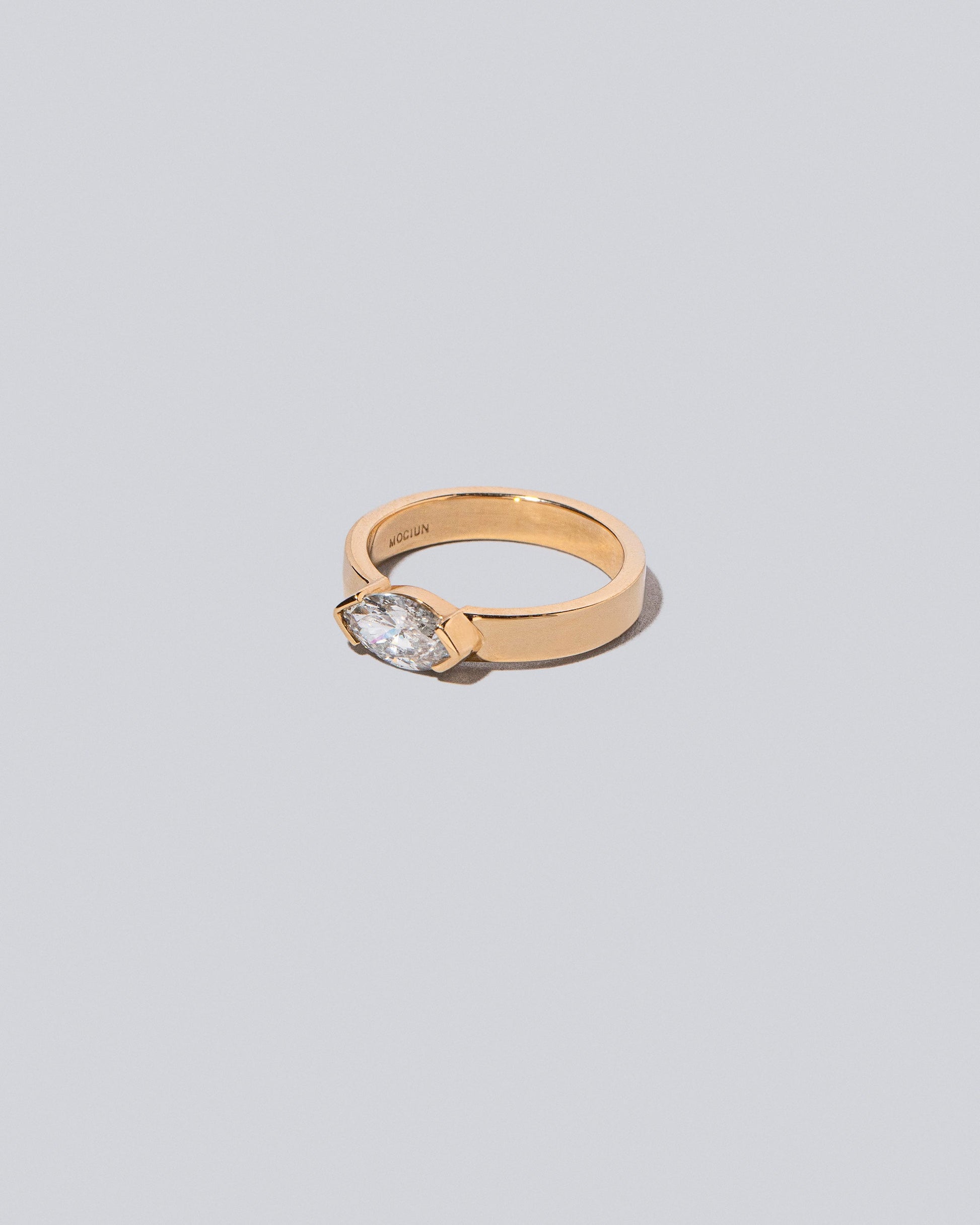 View from the side of the Pocket Ring on light color background.