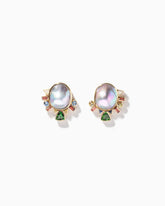 Cosmic Realm Earrings on light color background.