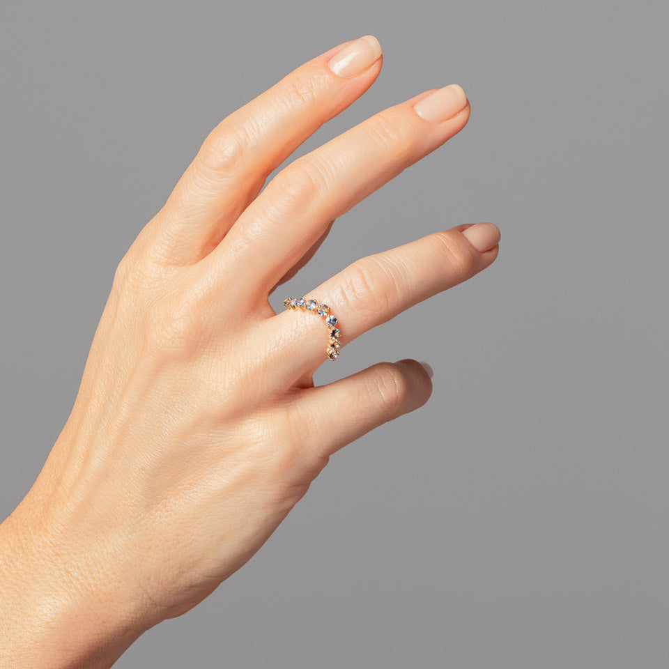 product_details::Sapphire Swell Band on model.