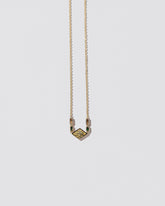  Radical Abstraction Necklace on light color background.