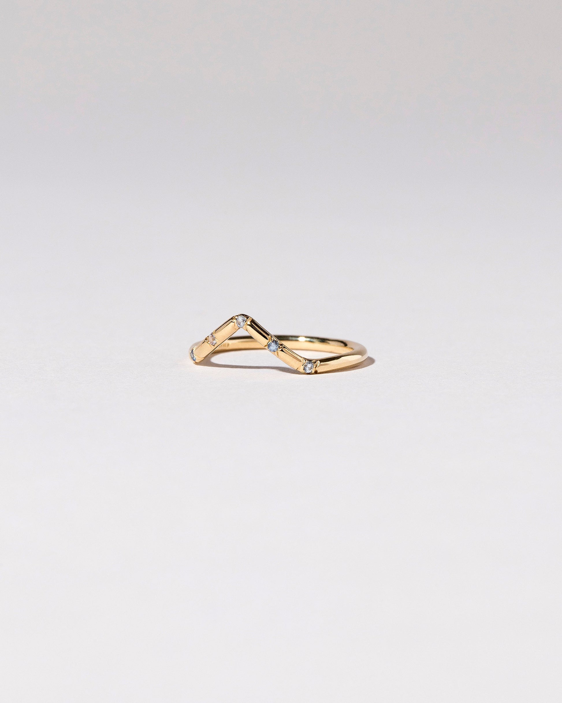  Mini Peak Band - Five Stone on light color background.