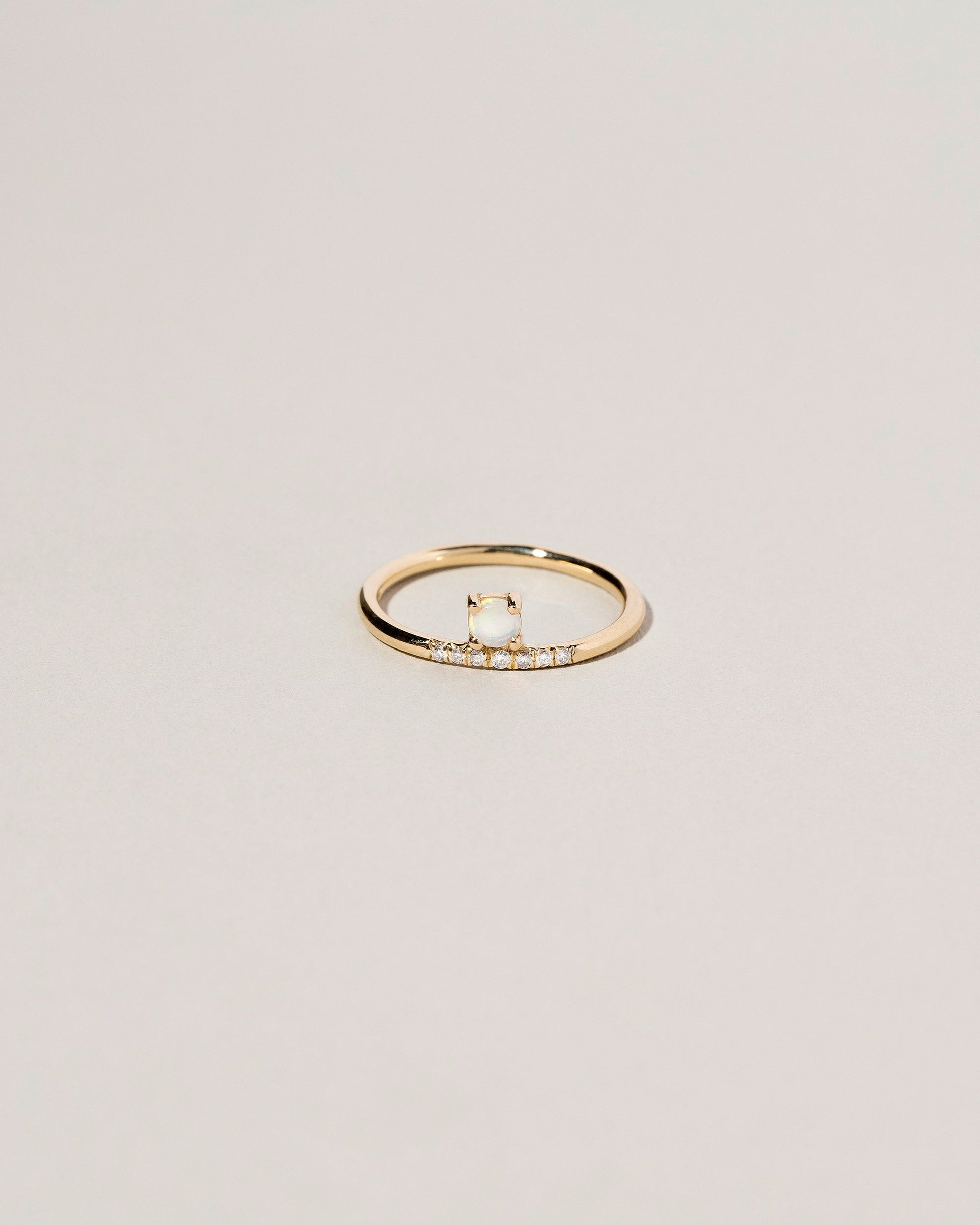  Stacked Ring - Opal on light color background.