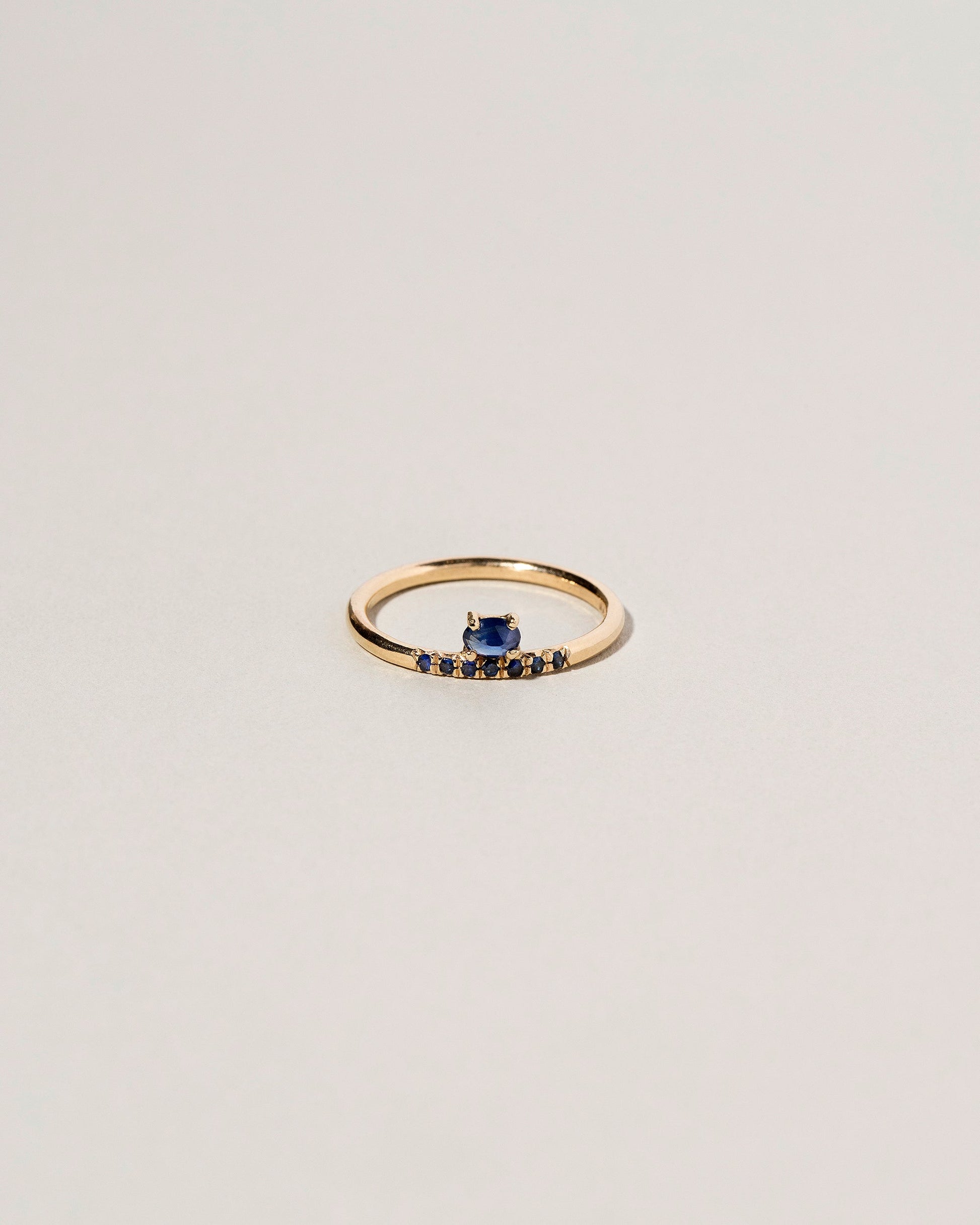 Stacked Ring - Sapphire on light color background.