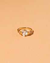  Lavender Spinel with Diamond Pavé Ring on light color background.